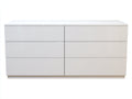 Kommode mit Schubladen 160x45x75 cm - Weiß - modernes Design mit 6 Schubladen