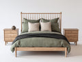 Doppelbett Holz 200x180x120 cm - Naturholzfarben - skandinavisches Design