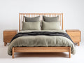 Doppelbett aus Holz 200 x 160 x 110 cm - Natur - modernes Design mit offenem Lattenkopfteil